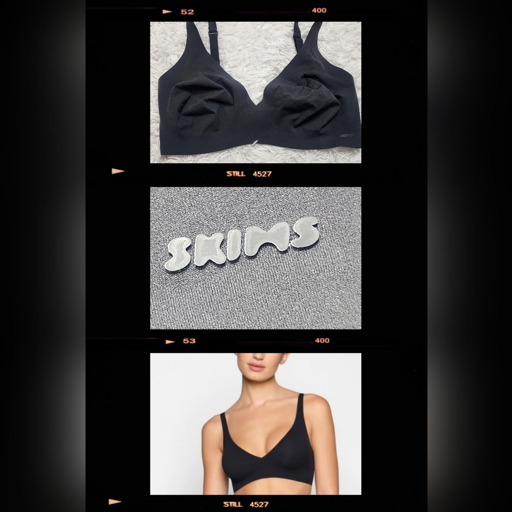 SKIMS Charcoal Bra